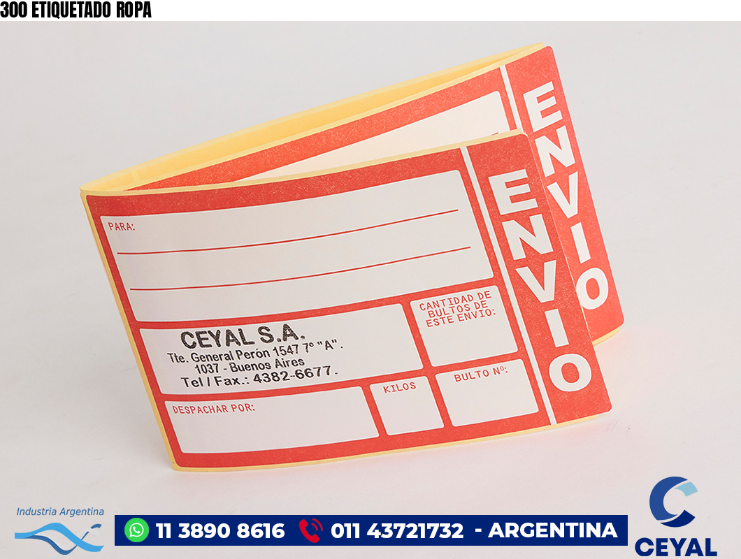 300 ETIQUETADO ROPA