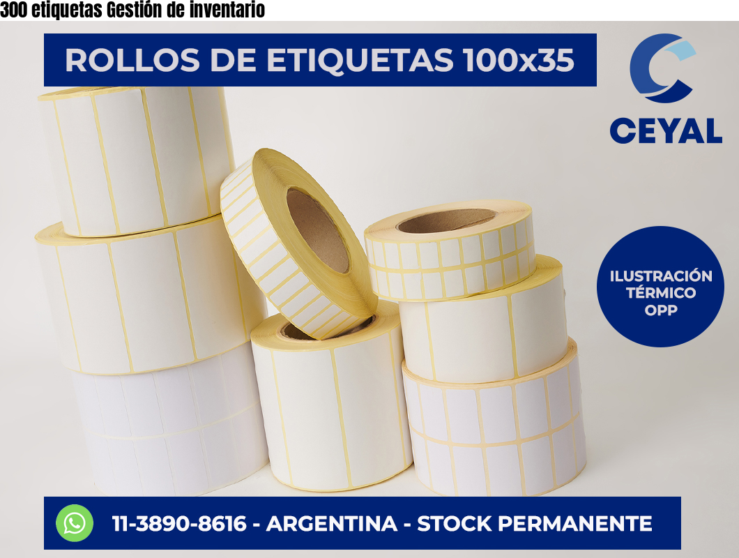 300 etiquetas Gestión de inventario