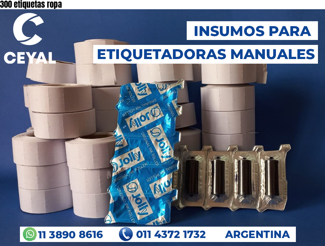 300 etiquetas ropa