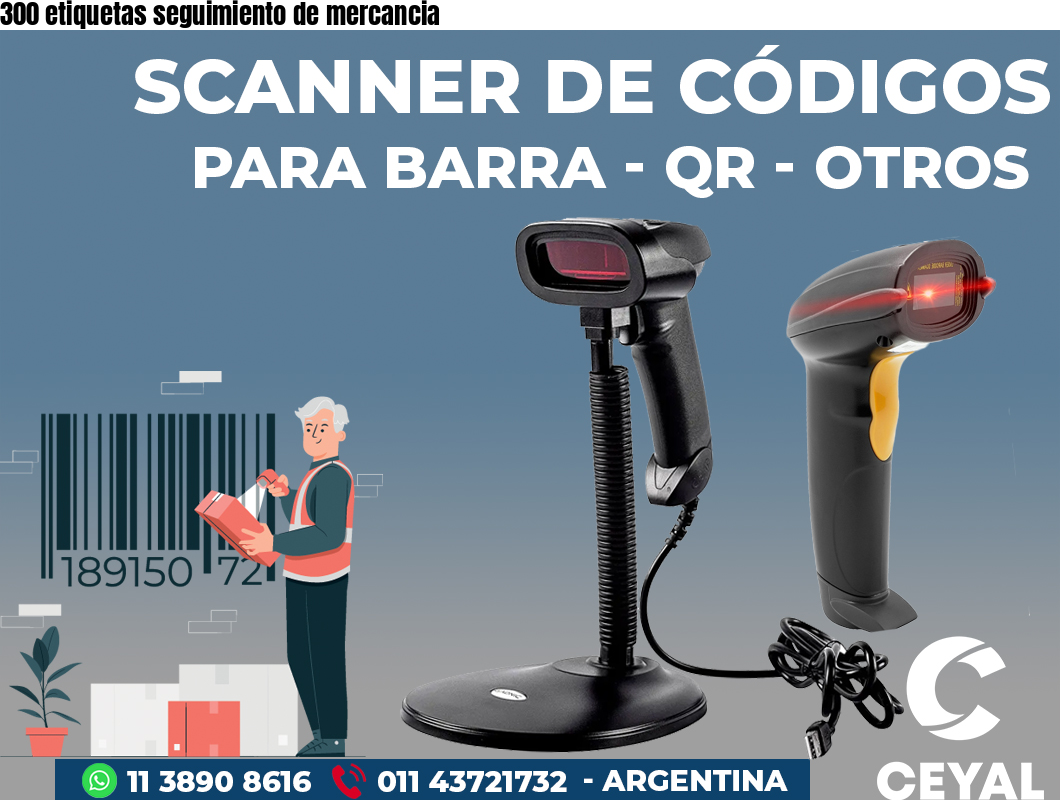 300 etiquetas seguimiento de mercancia