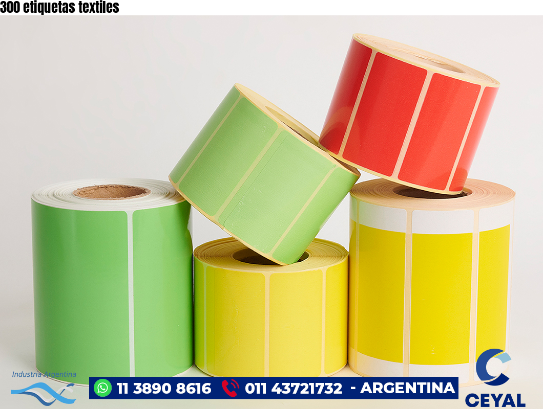 300 etiquetas textiles