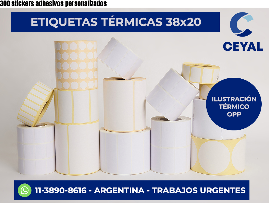 300 stickers adhesivos personalizados