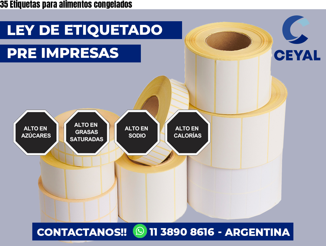 35 Etiquetas para alimentos congelados