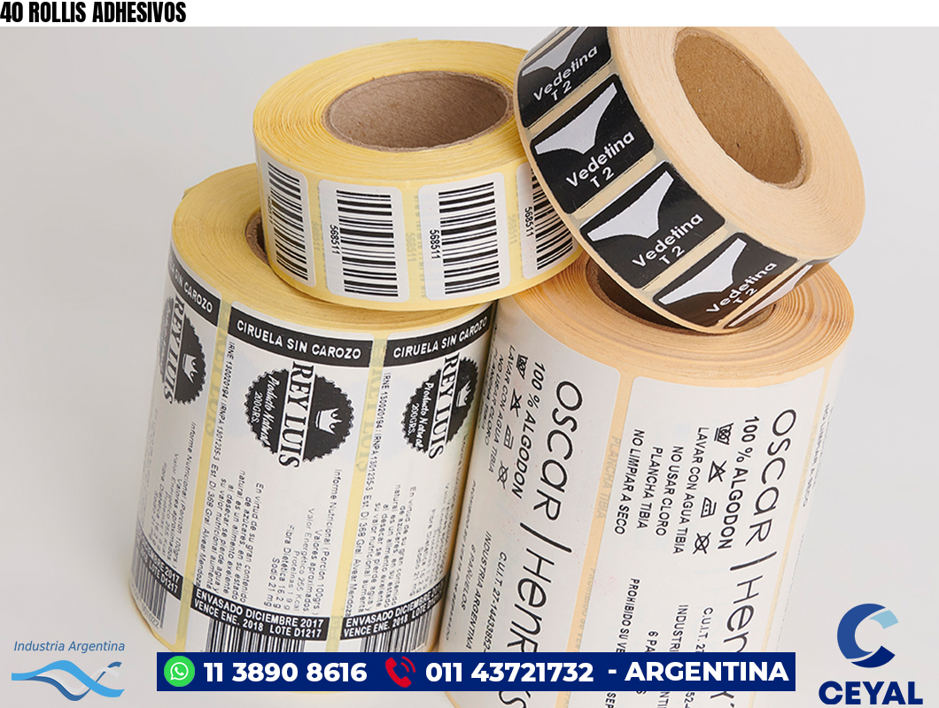40 ROLLIS ADHESIVOS