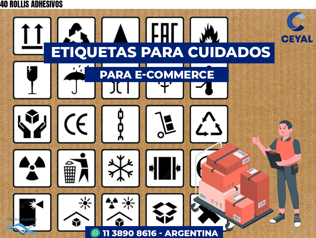 40 ROLLIS ADHESIVOS