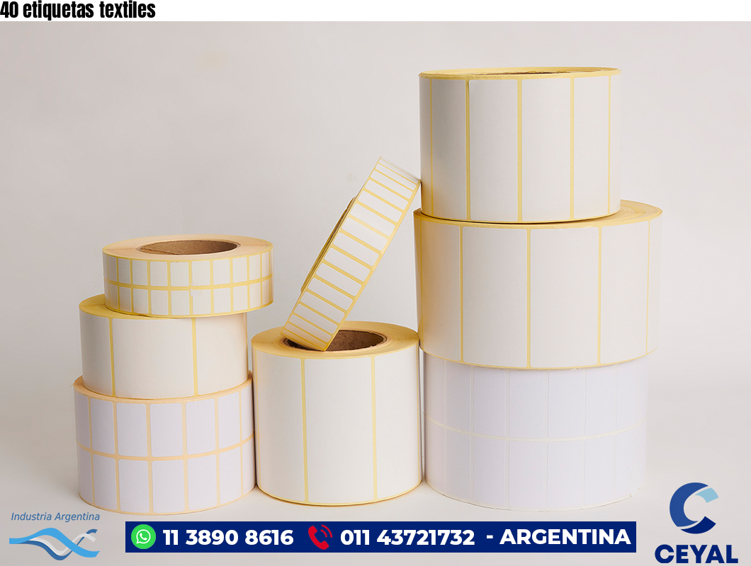 40 etiquetas textiles