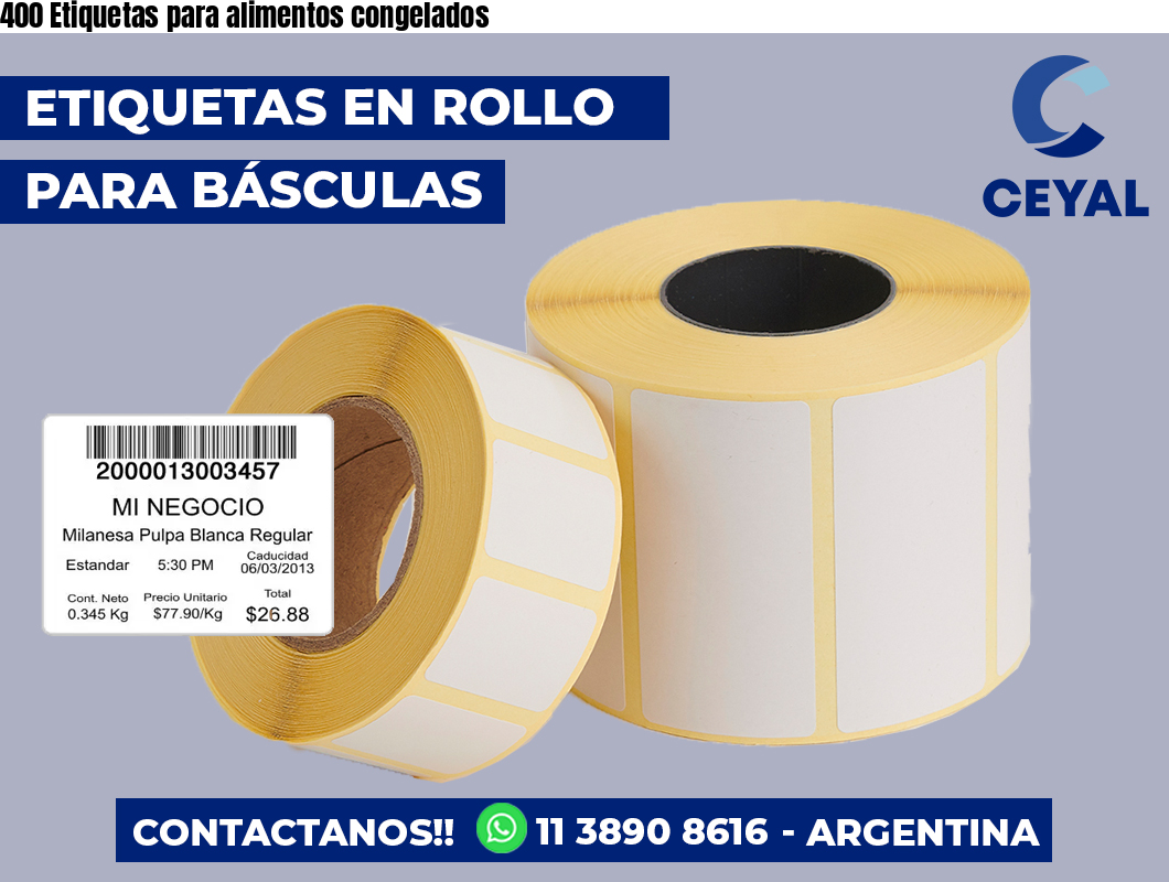 400 Etiquetas para alimentos congelados