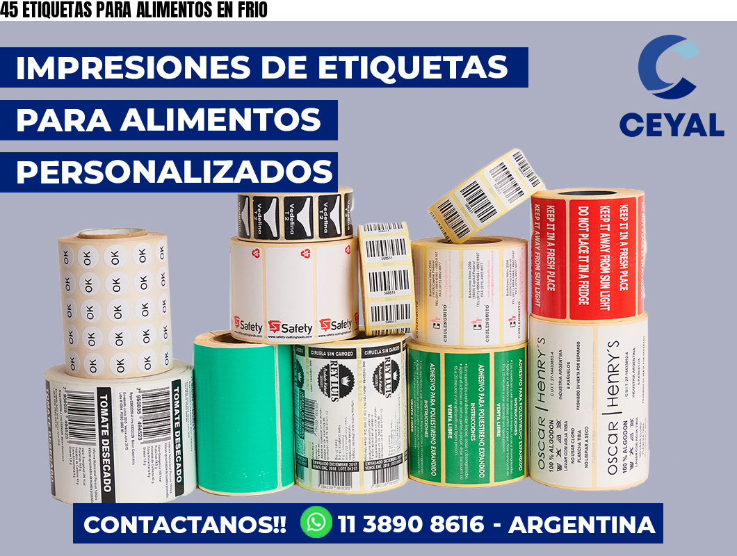45 ETIQUETAS PARA ALIMENTOS EN FRIO