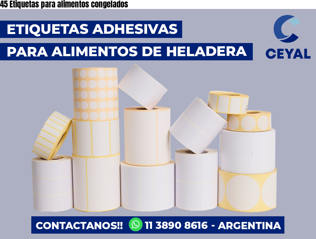 45 Etiquetas para alimentos congelados