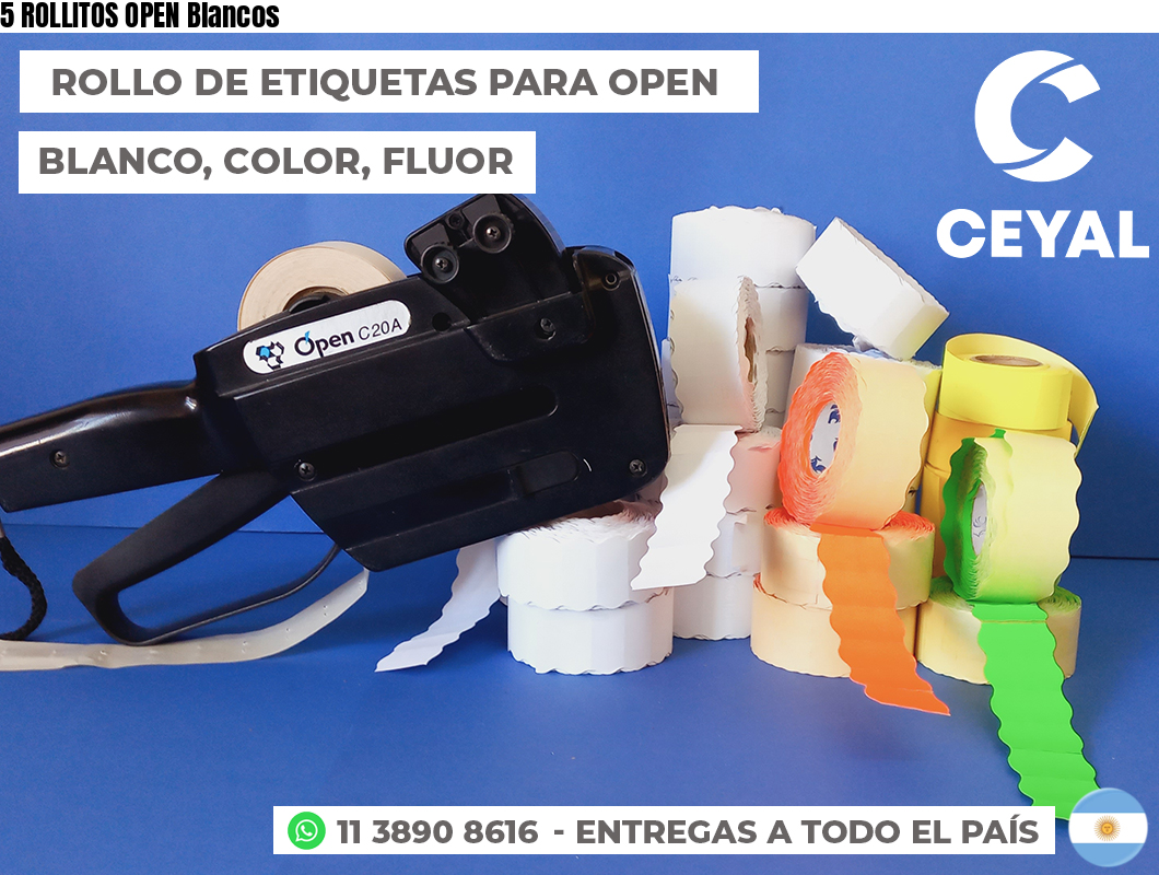 5 ROLLITOS OPEN Blancos