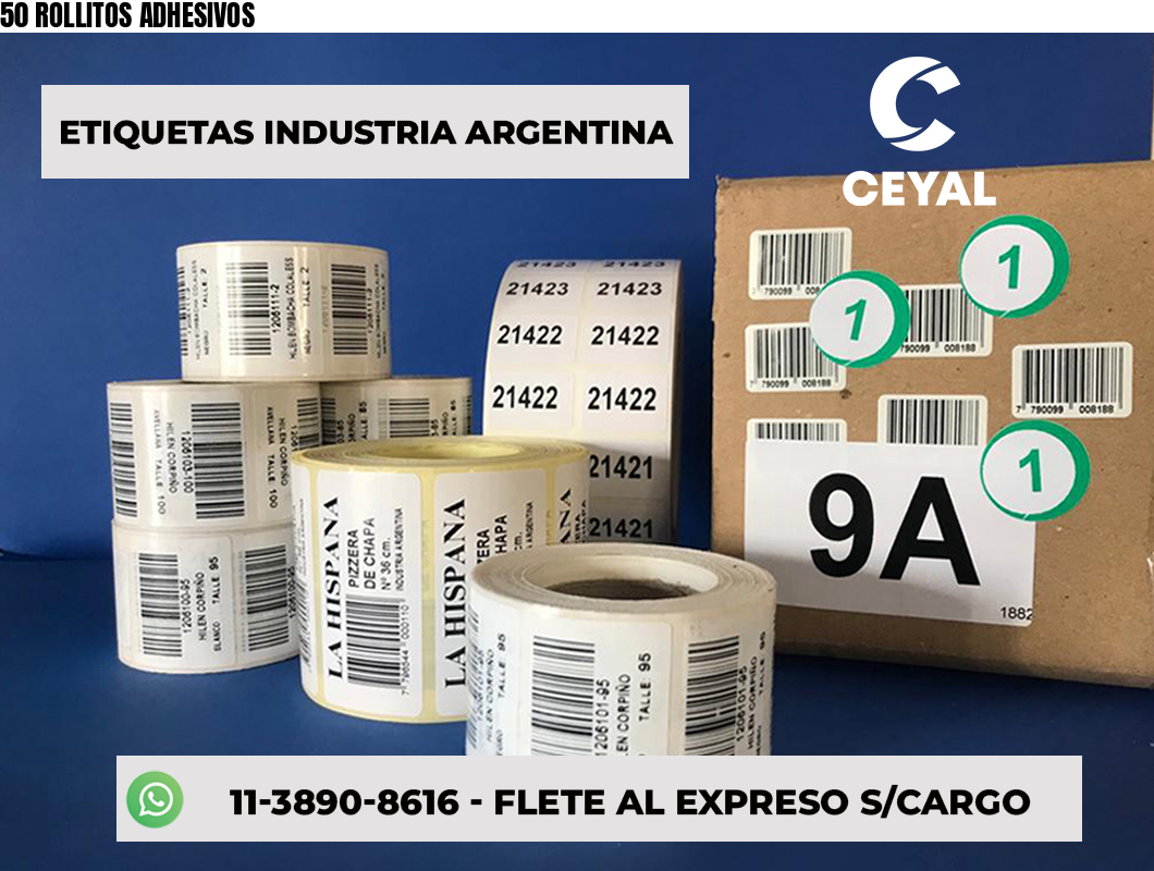 50 ROLLITOS ADHESIVOS