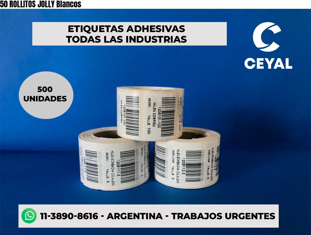 50 ROLLITOS JOLLY Blancos