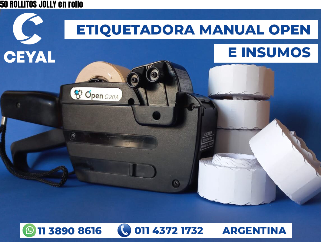 50 ROLLITOS JOLLY en rollo