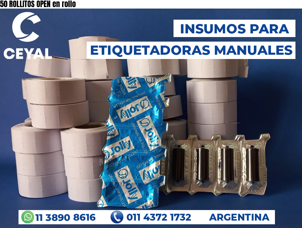 50 ROLLITOS OPEN en rollo