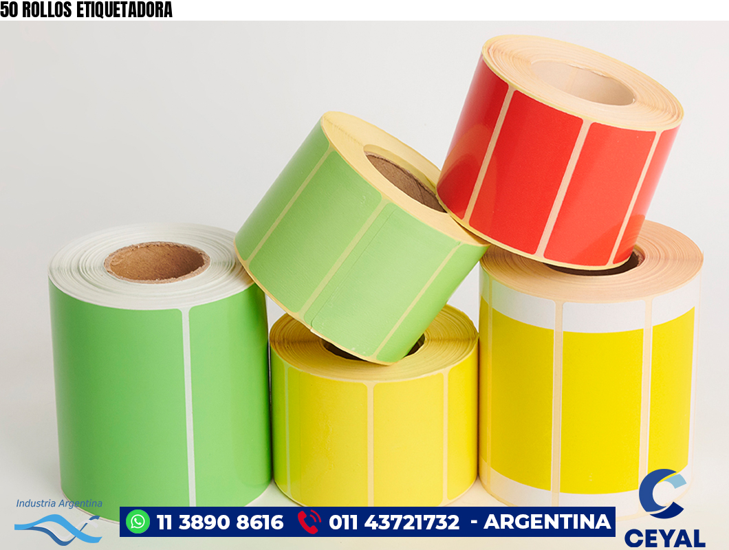 50 ROLLOS ETIQUETADORA