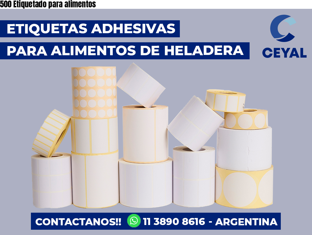 500 Etiquetado para alimentos