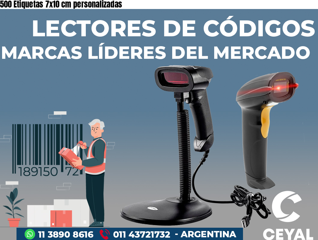 500 Etiquetas 7x10 cm personalizadas