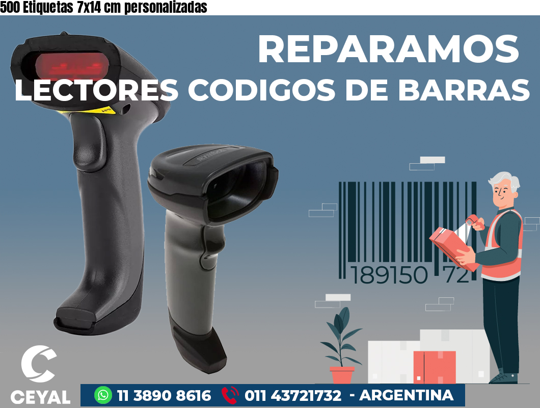 500 Etiquetas 7x14 cm personalizadas