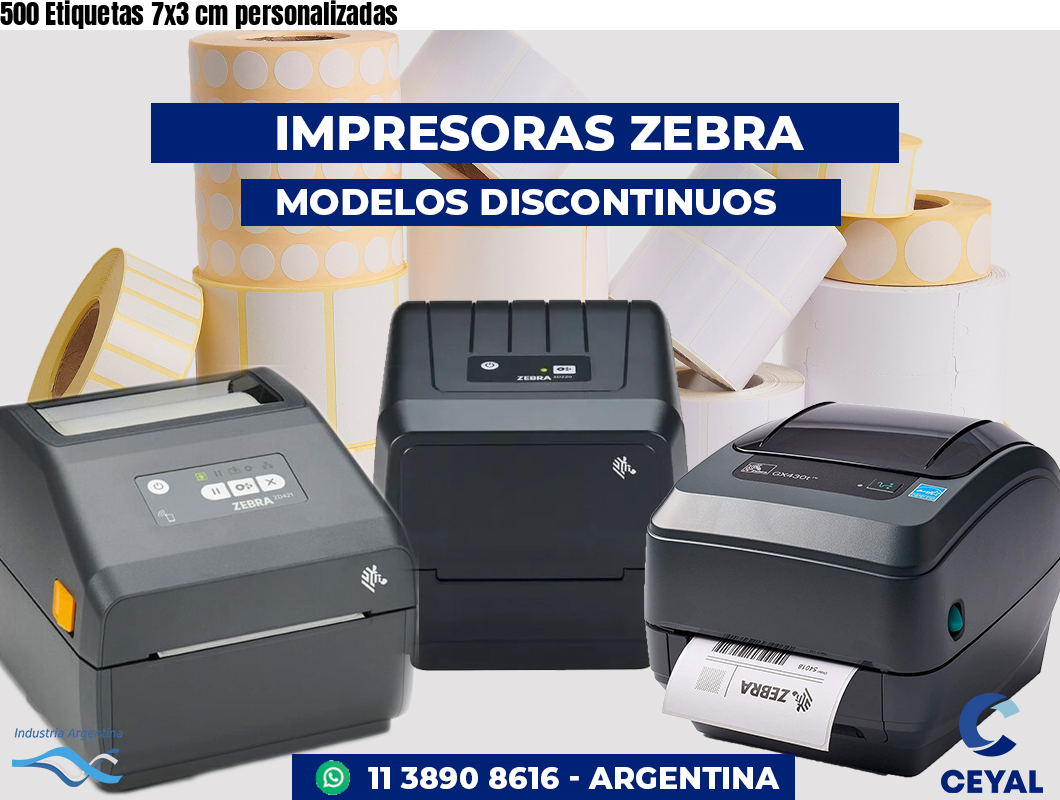500 Etiquetas 7x3 cm personalizadas