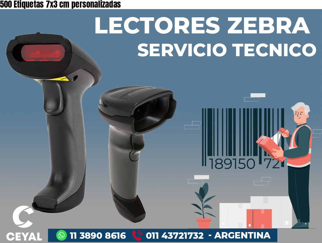 500 Etiquetas 7x3 cm personalizadas
