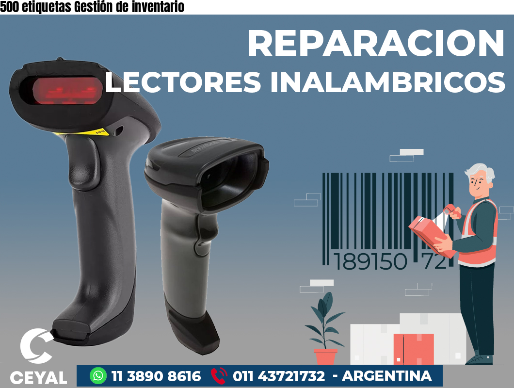 500 etiquetas Gestión de inventario