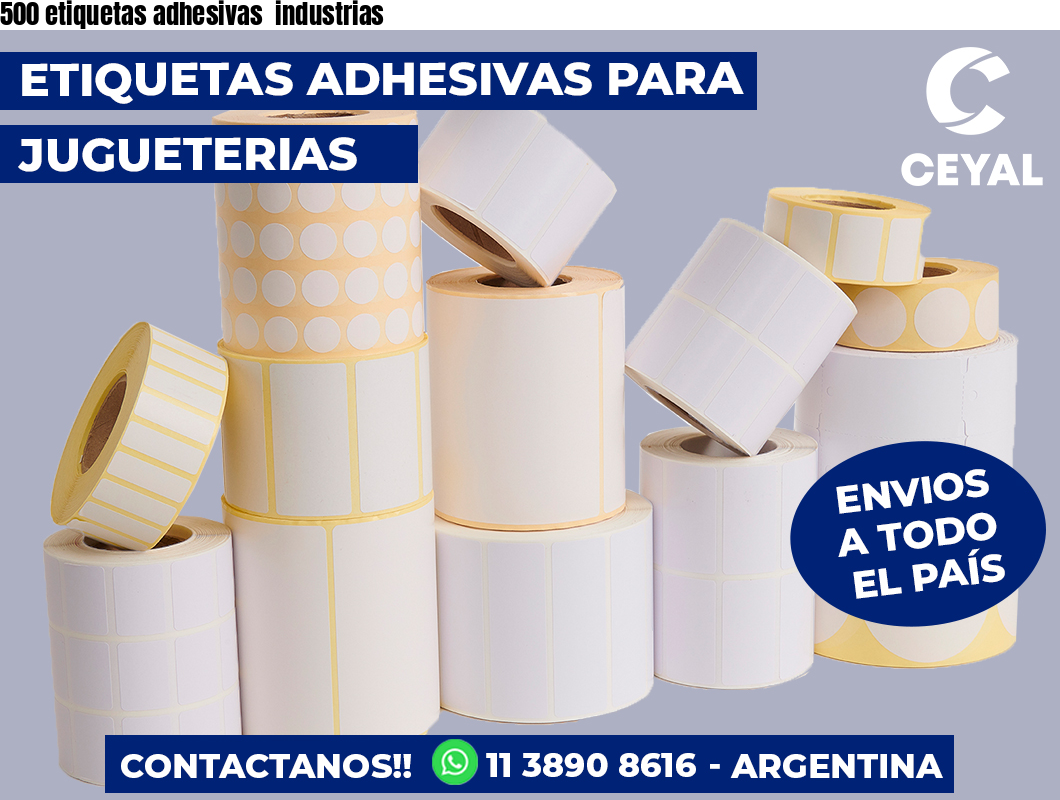 500 etiquetas adhesivas industrias