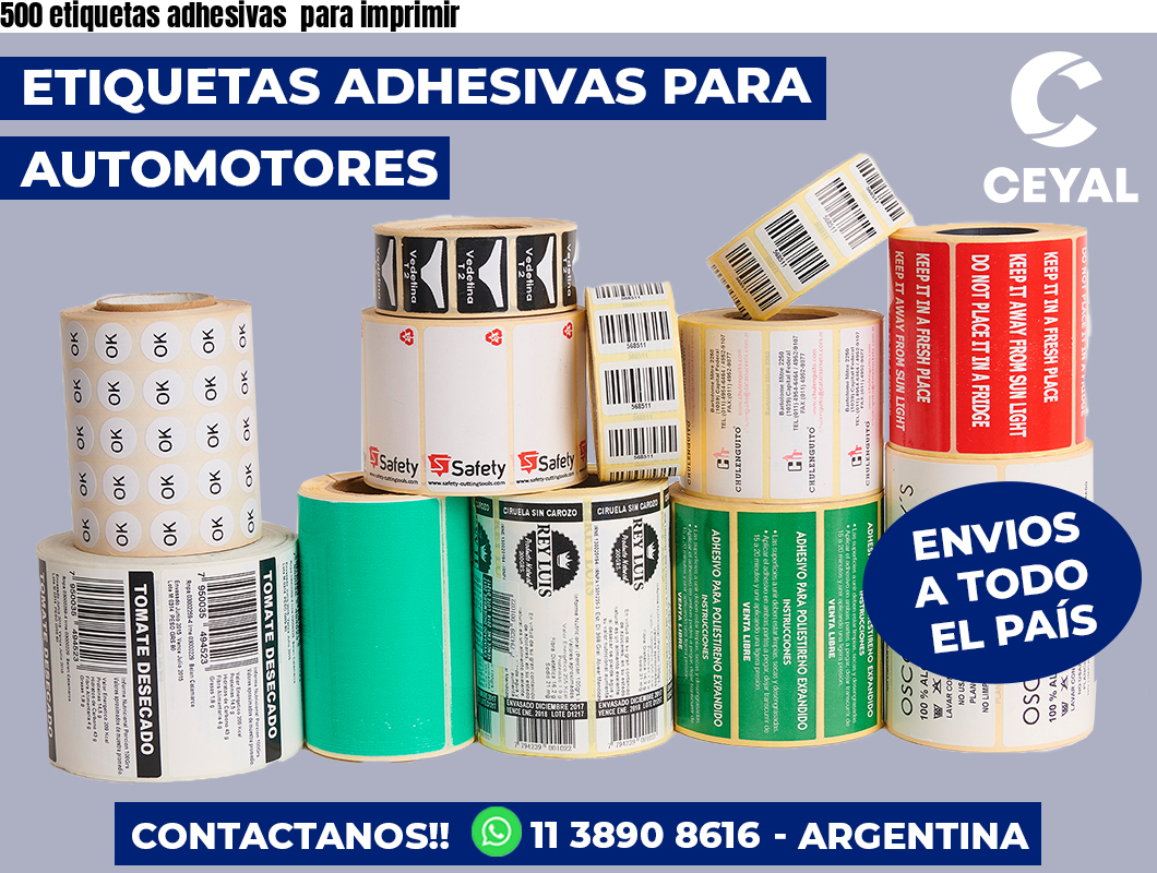 500 etiquetas adhesivas para imprimir