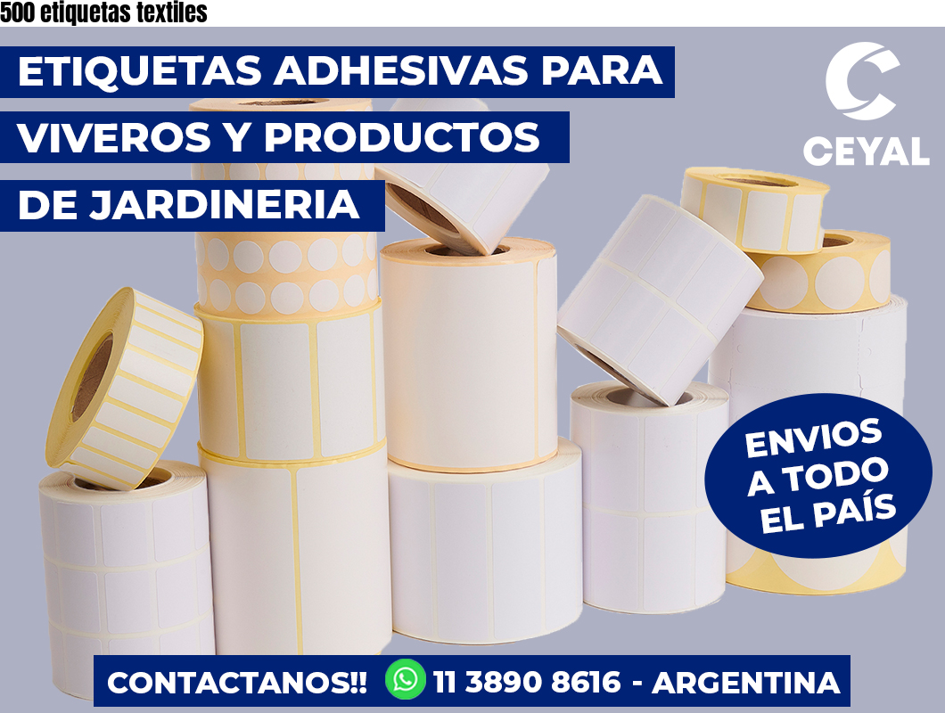 500 etiquetas textiles