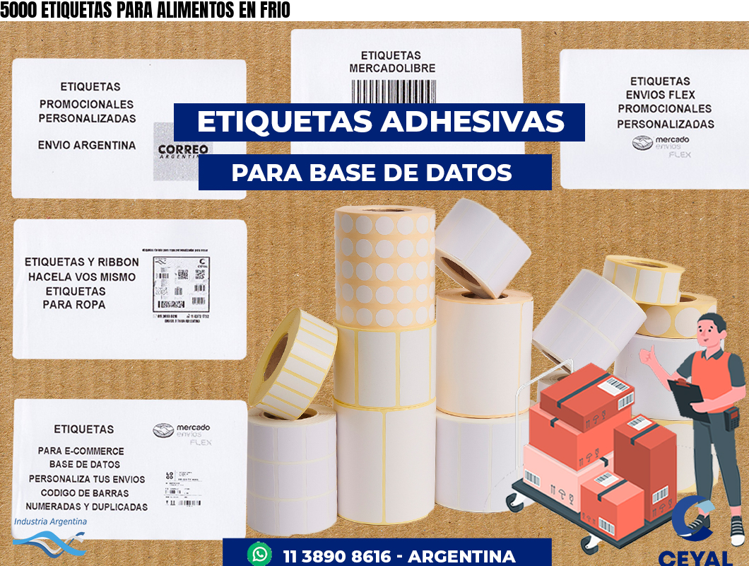 5000 ETIQUETAS PARA ALIMENTOS EN FRIO