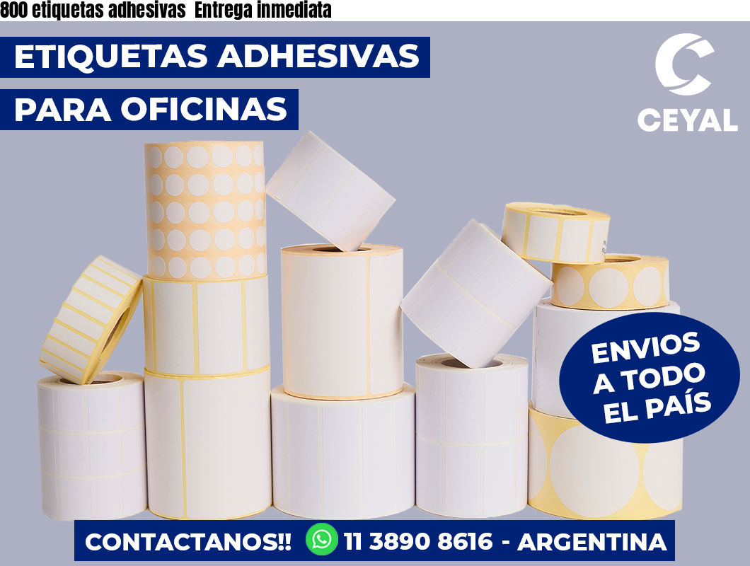 800 etiquetas adhesivas  Entrega inmediata