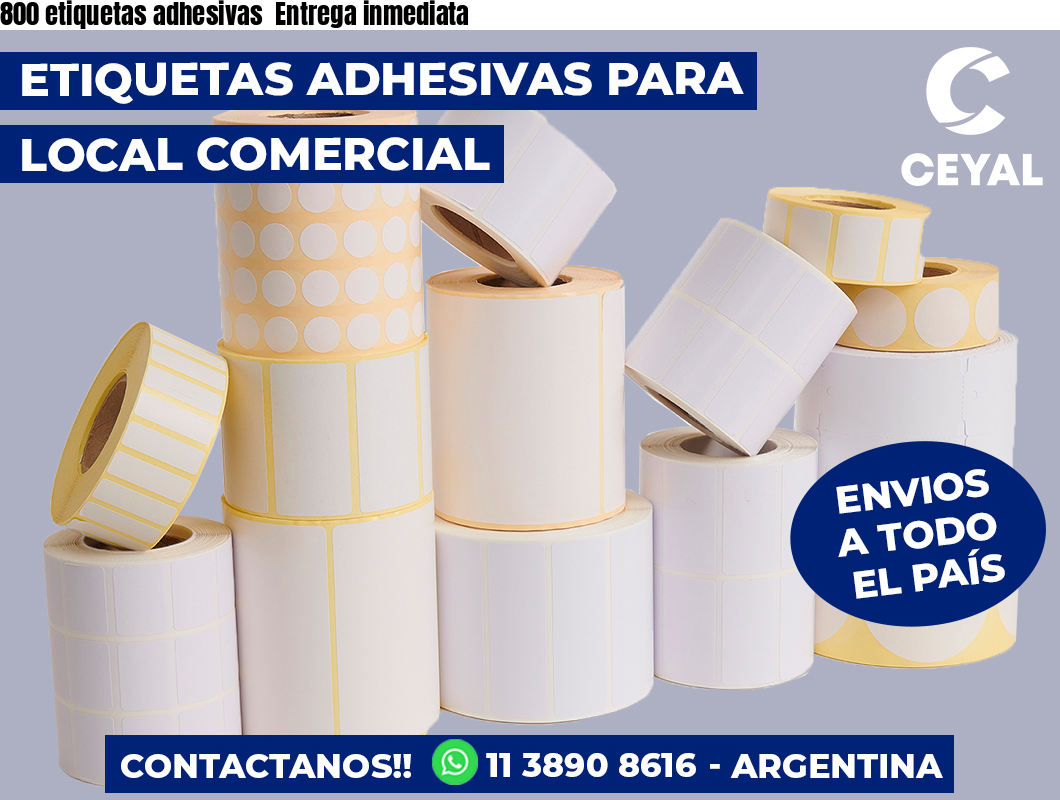 800 etiquetas adhesivas Entrega inmediata