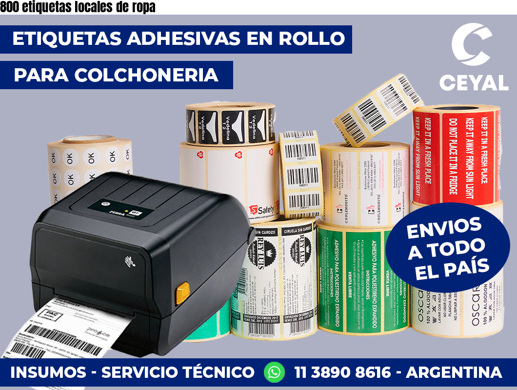 800 etiquetas locales de ropa