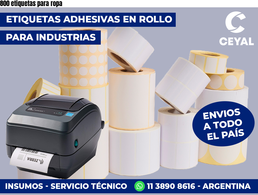 800 etiquetas para ropa