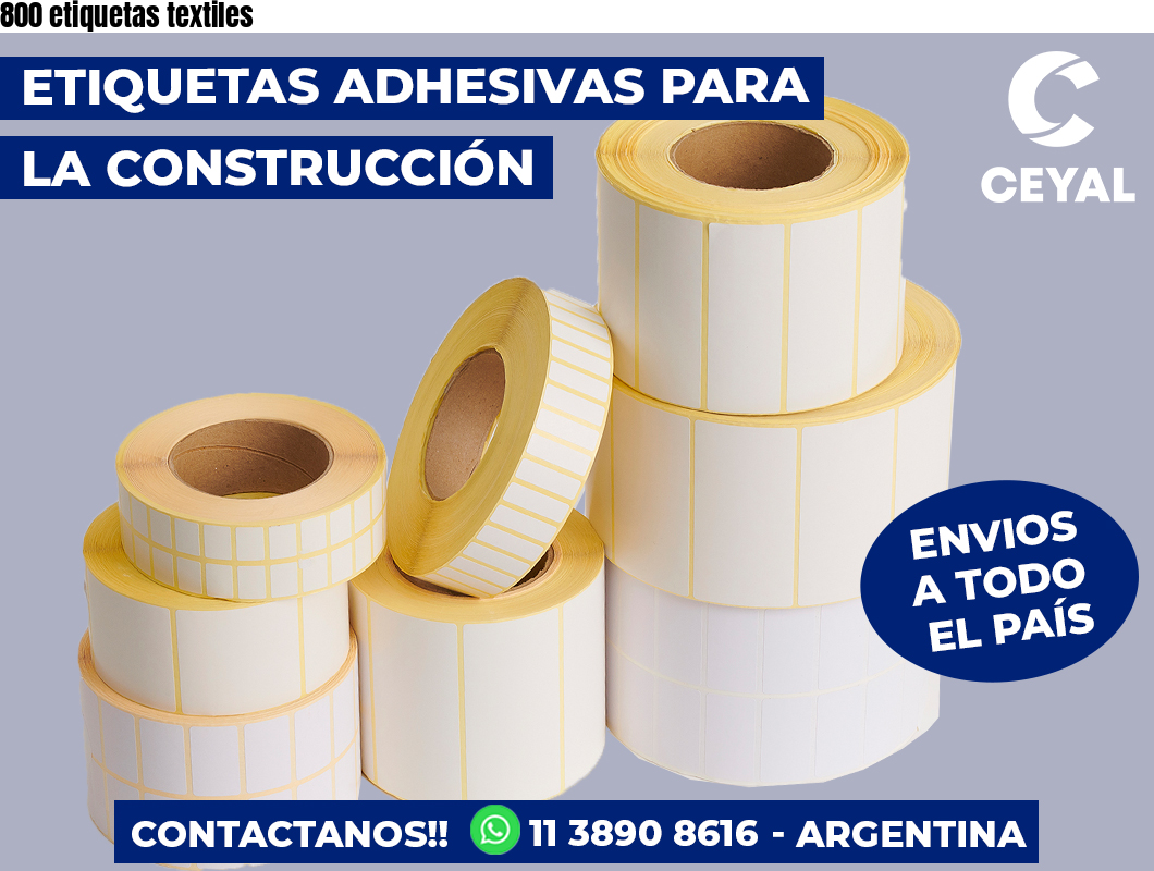 800 etiquetas textiles