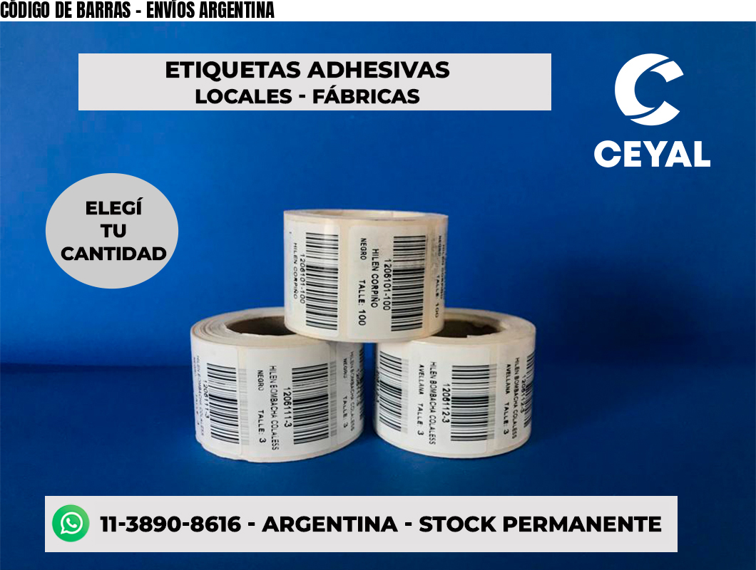 CÓDIGO DE BARRAS - ENVÍOS ARGENTINA