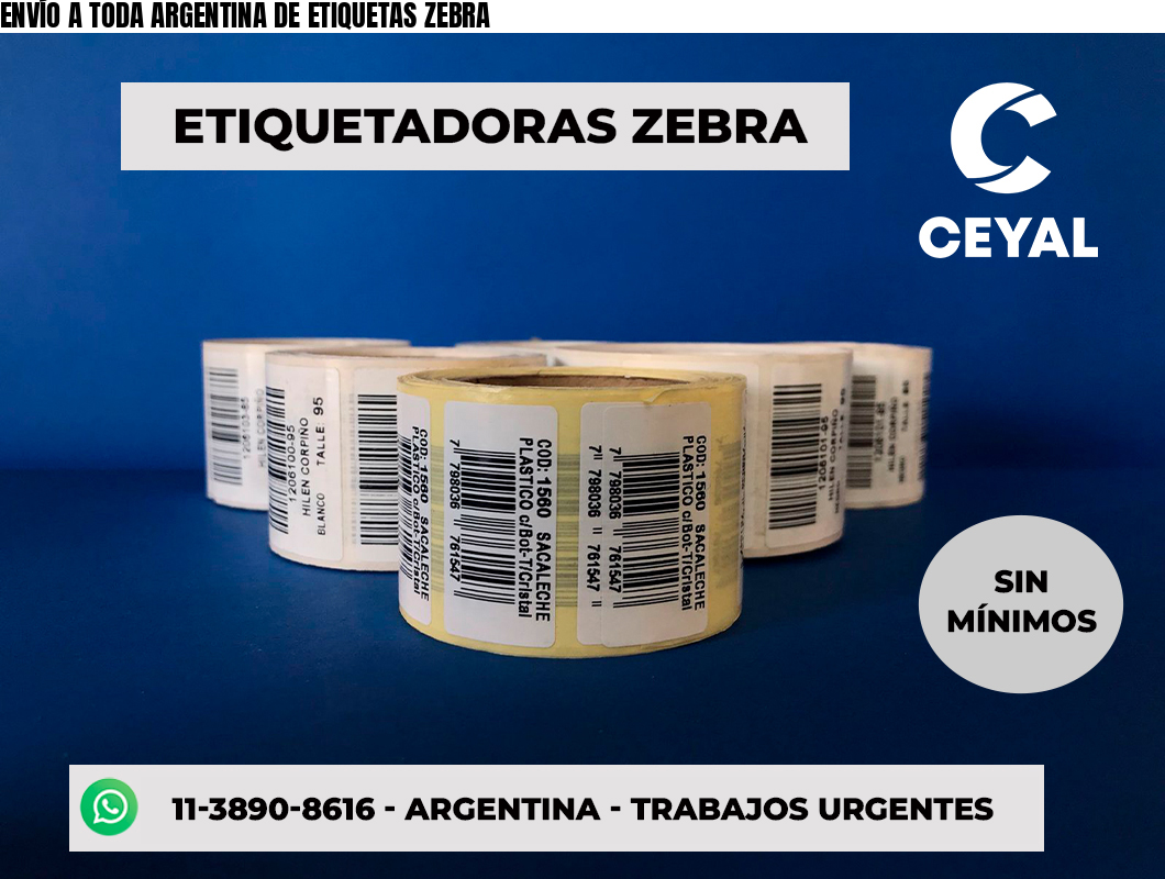 ENVÍO A TODA ARGENTINA DE ETIQUETAS ZEBRA