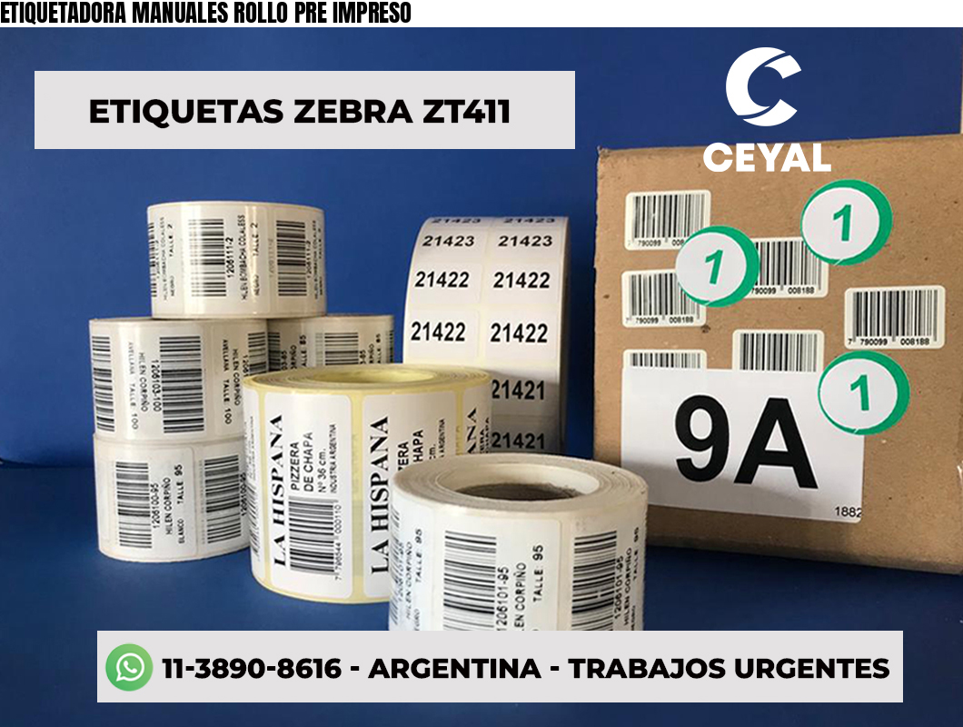 ETIQUETADORA MANUALES ROLLO PRE IMPRESO