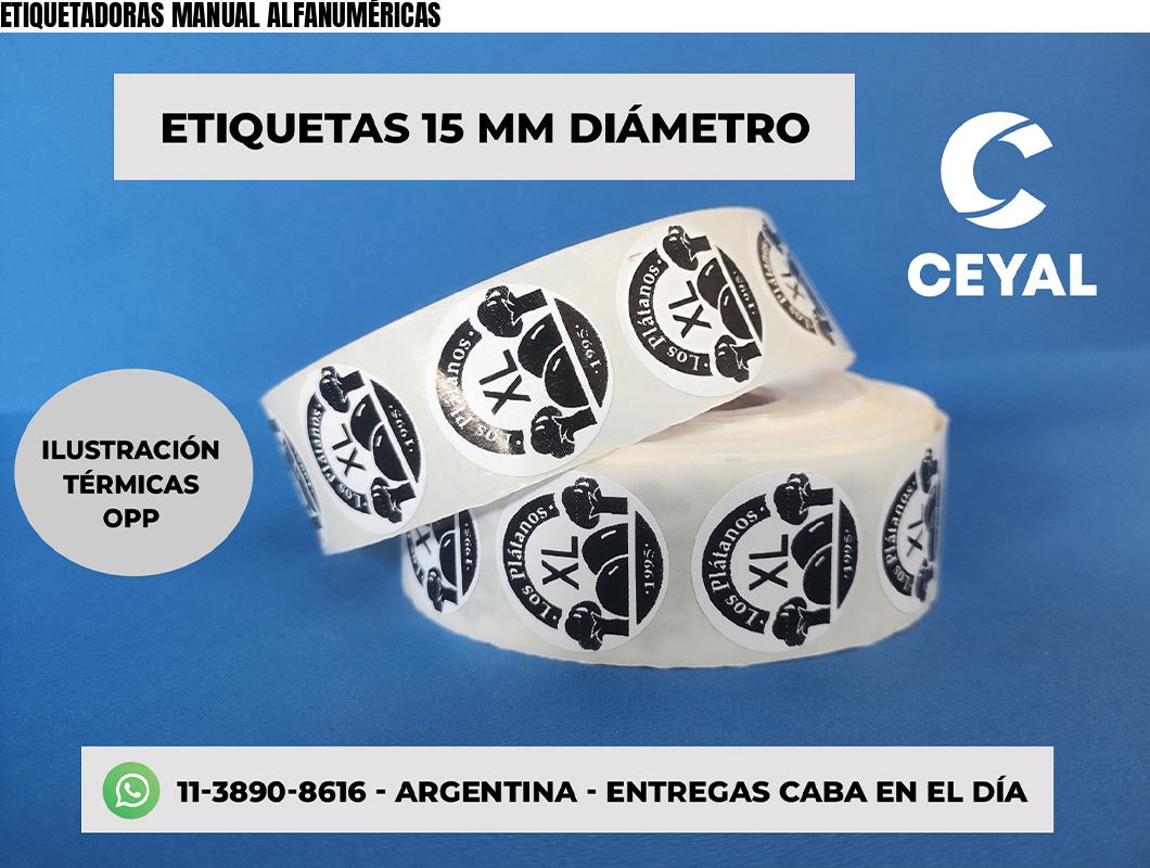 ETIQUETADORAS MANUAL ALFANUMÉRICAS