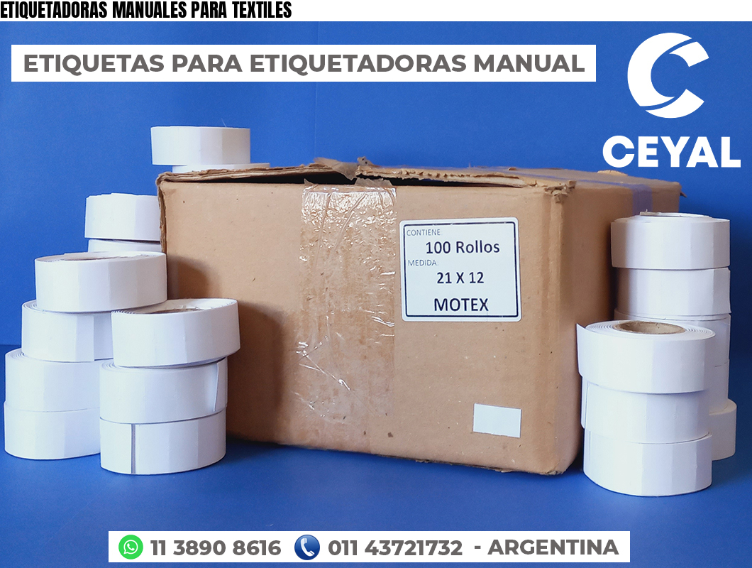 ETIQUETADORAS MANUALES PARA TEXTILES