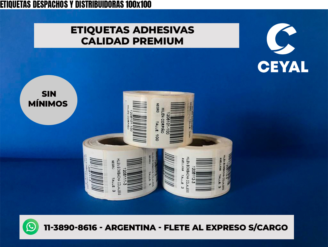 ETIQUETAS DESPACHOS Y DISTRIBUIDORAS 100x100