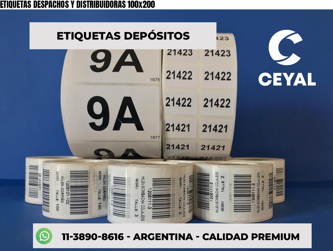 ETIQUETAS DESPACHOS Y DISTRIBUIDORAS 100x200