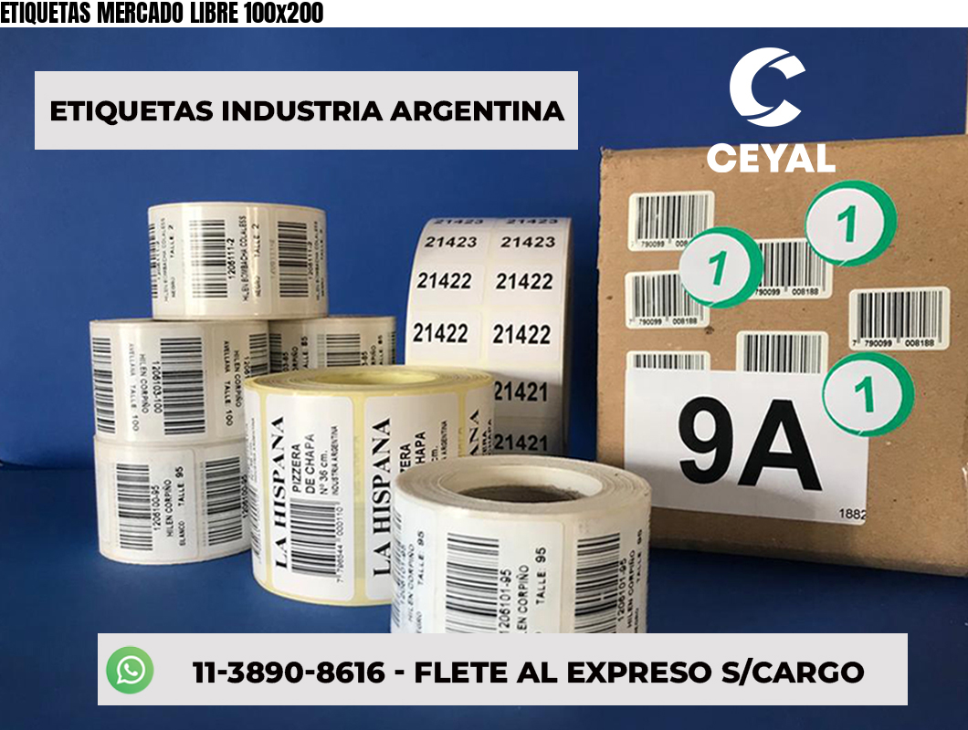 ETIQUETAS MERCADO LIBRE 100x200