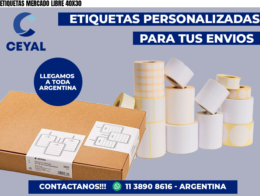 ETIQUETAS MERCADO LIBRE 40X30