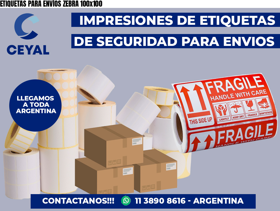 ETIQUETAS PARA ENVÍOS ZEBRA 100×100
