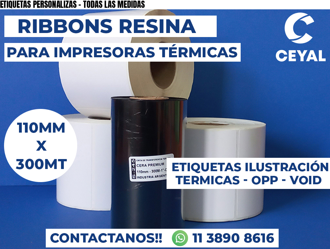 ETIQUETAS PERSONALIZAS - TODAS LAS MEDIDAS