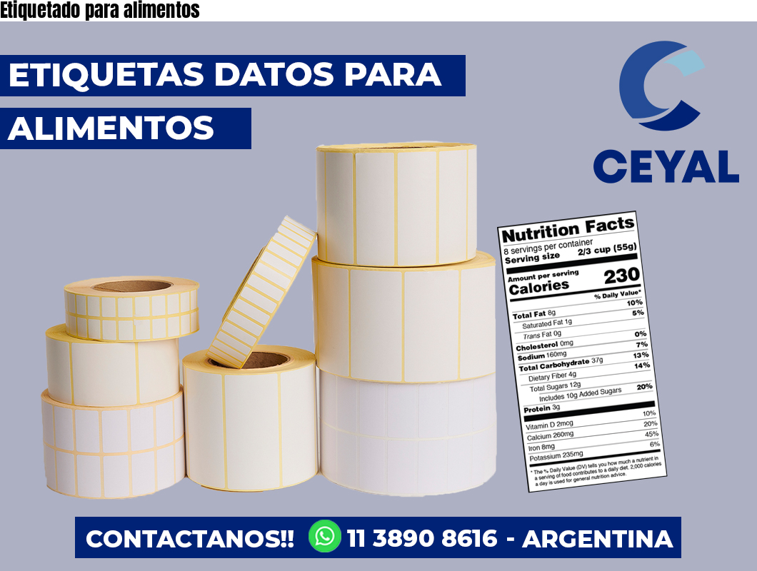 Etiquetado para alimentos