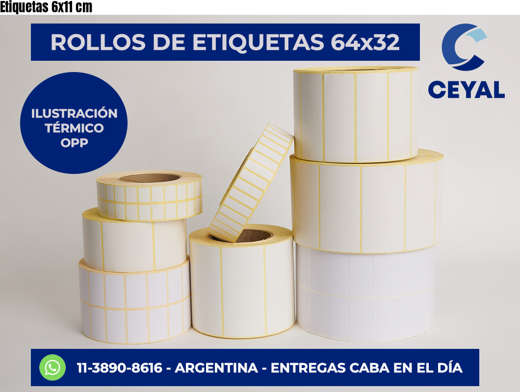 Etiquetas 6×11 cm