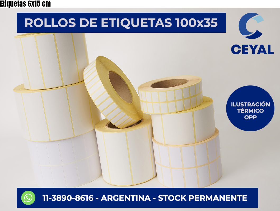 Etiquetas 6×15 cm