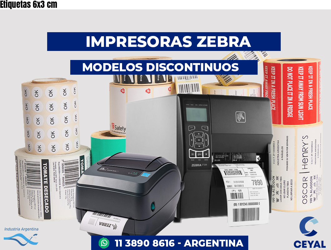 Etiquetas 6x3 cm