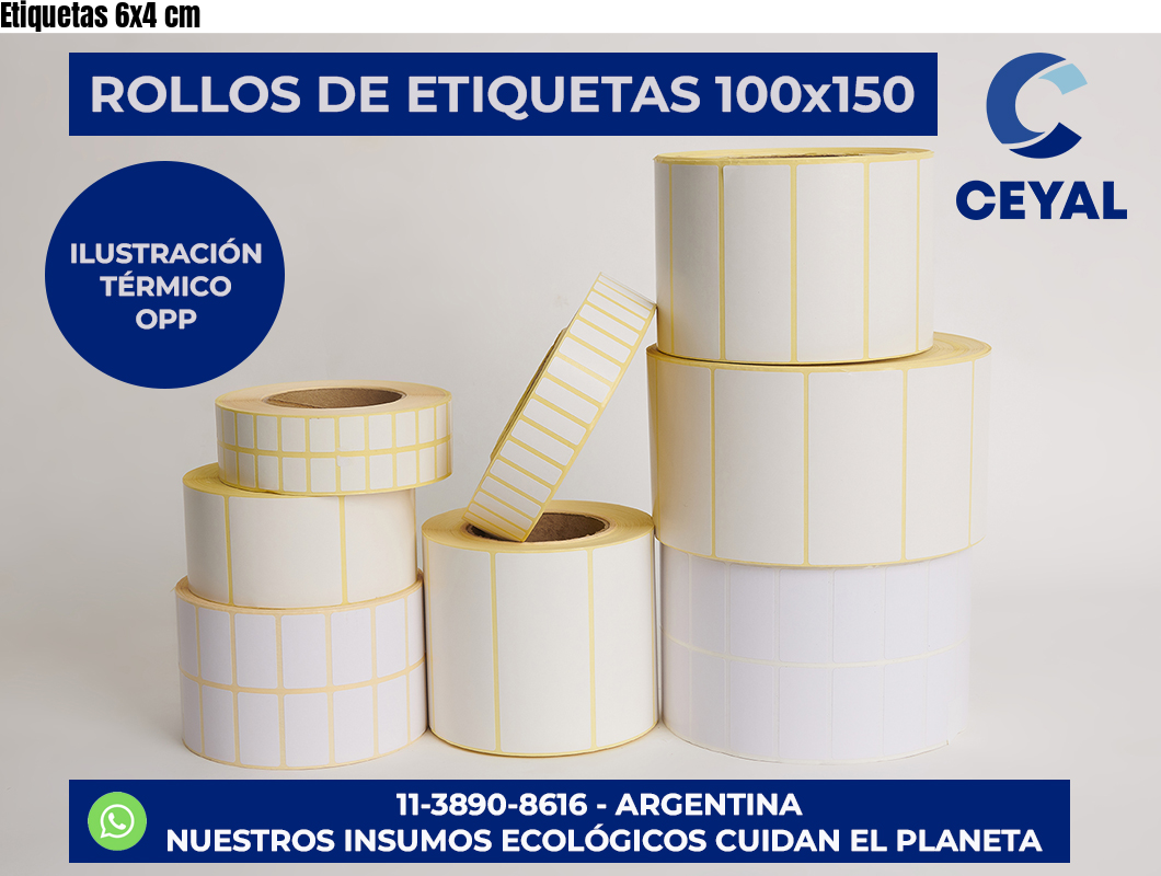 Etiquetas 6×4 cm